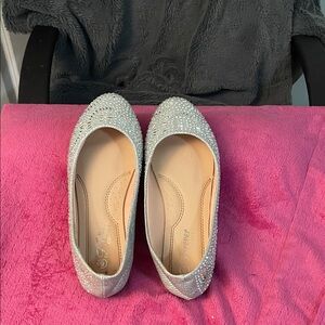 Elegant Silver Rhinestone Flats